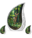 Deer Theme Large Urn With 2 Keepsake Urn