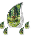 Deer Theme Large Urn With 4 Keepsake Urn