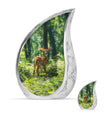 Deer Theme Large Urn With 1 Keepsake Urn