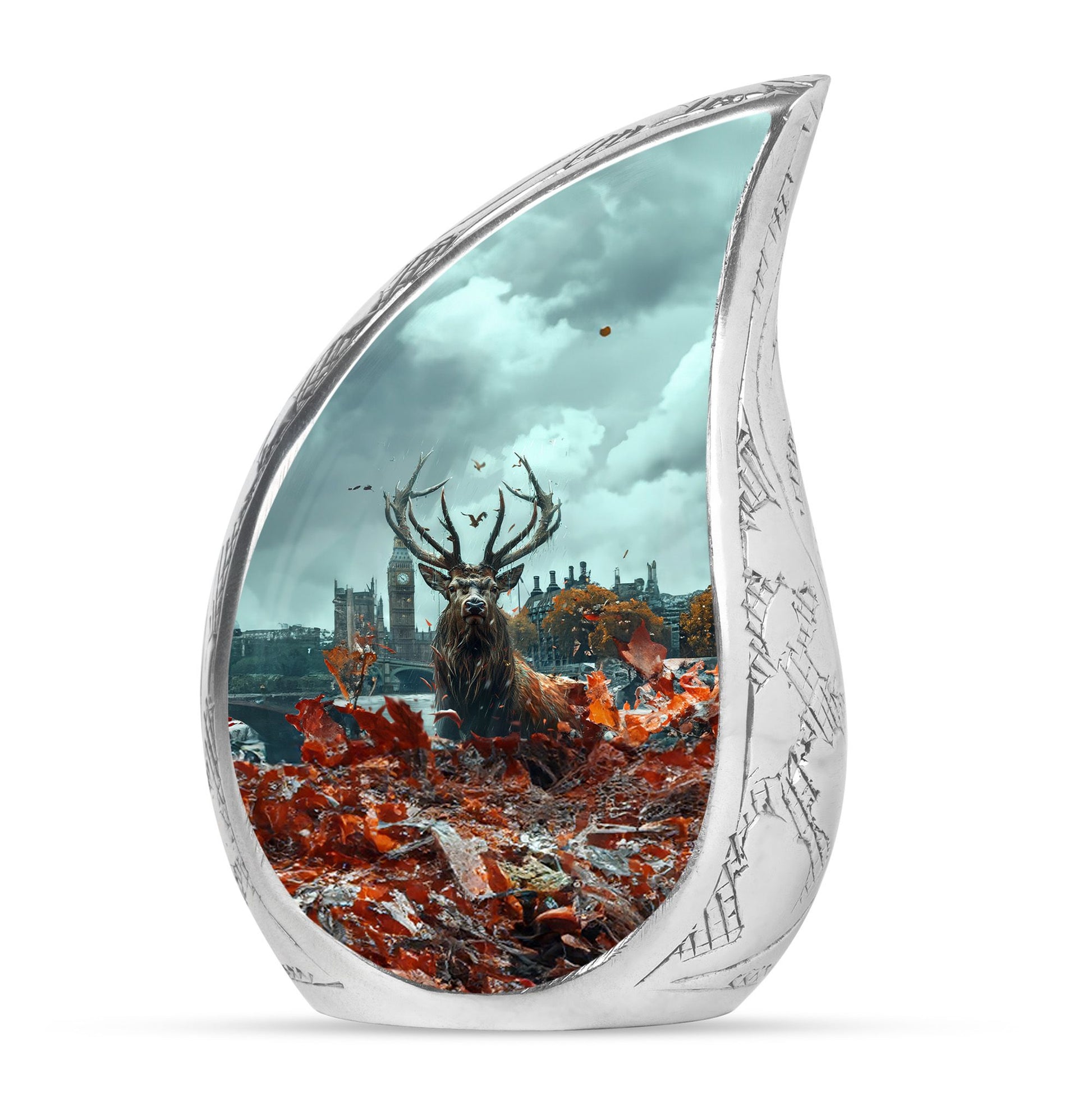 Deer Theme Large Urn 10 Inch