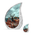Deer Theme Large Urn With 1 Keepsake Urn