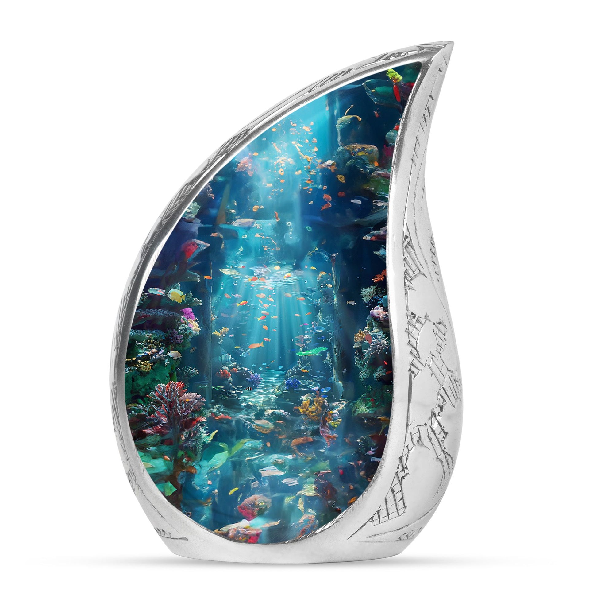 Fish Theme Large Urn 10 Inch