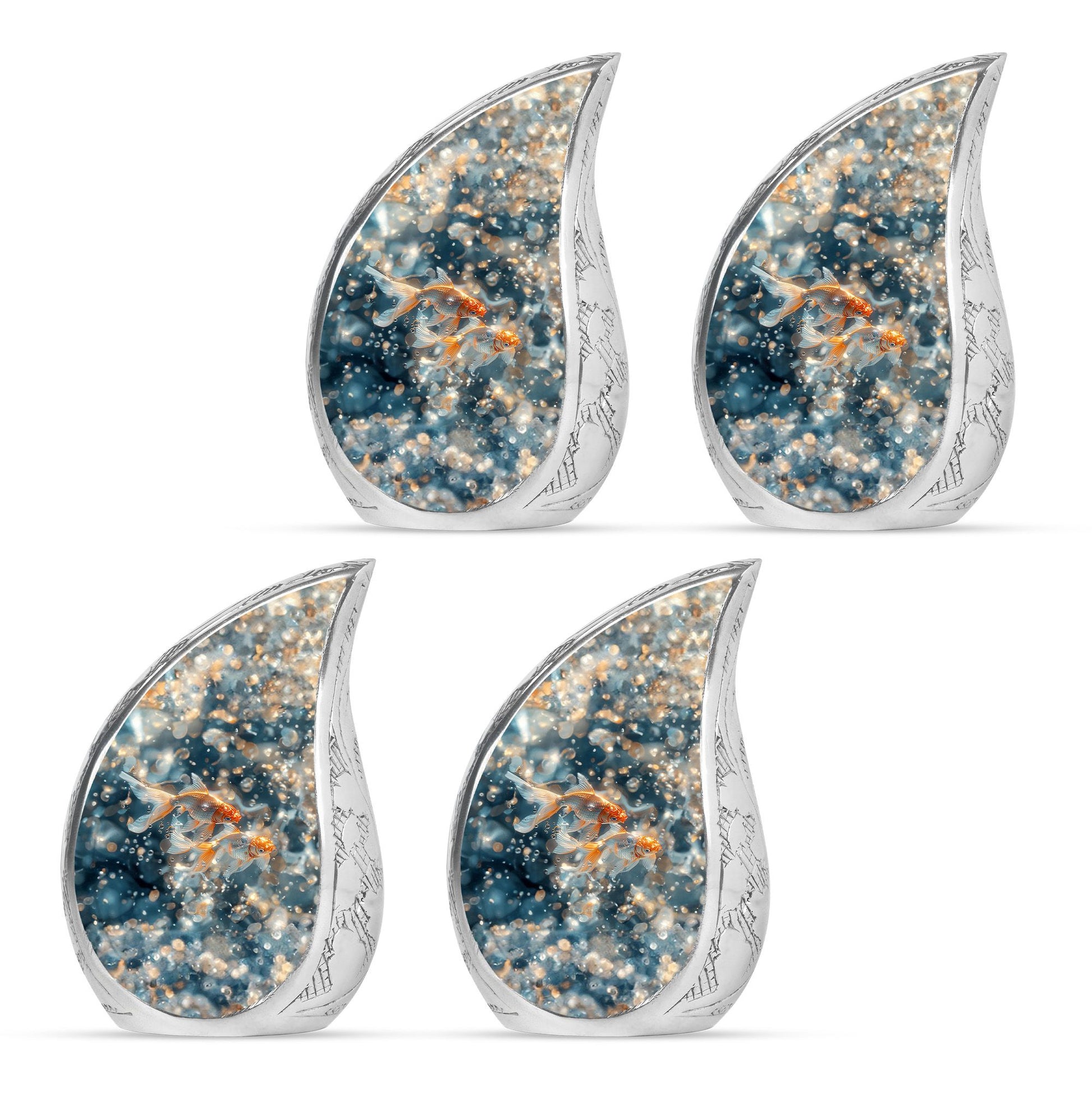 Fish Theme 3 Inch Keepsake Pack of 4