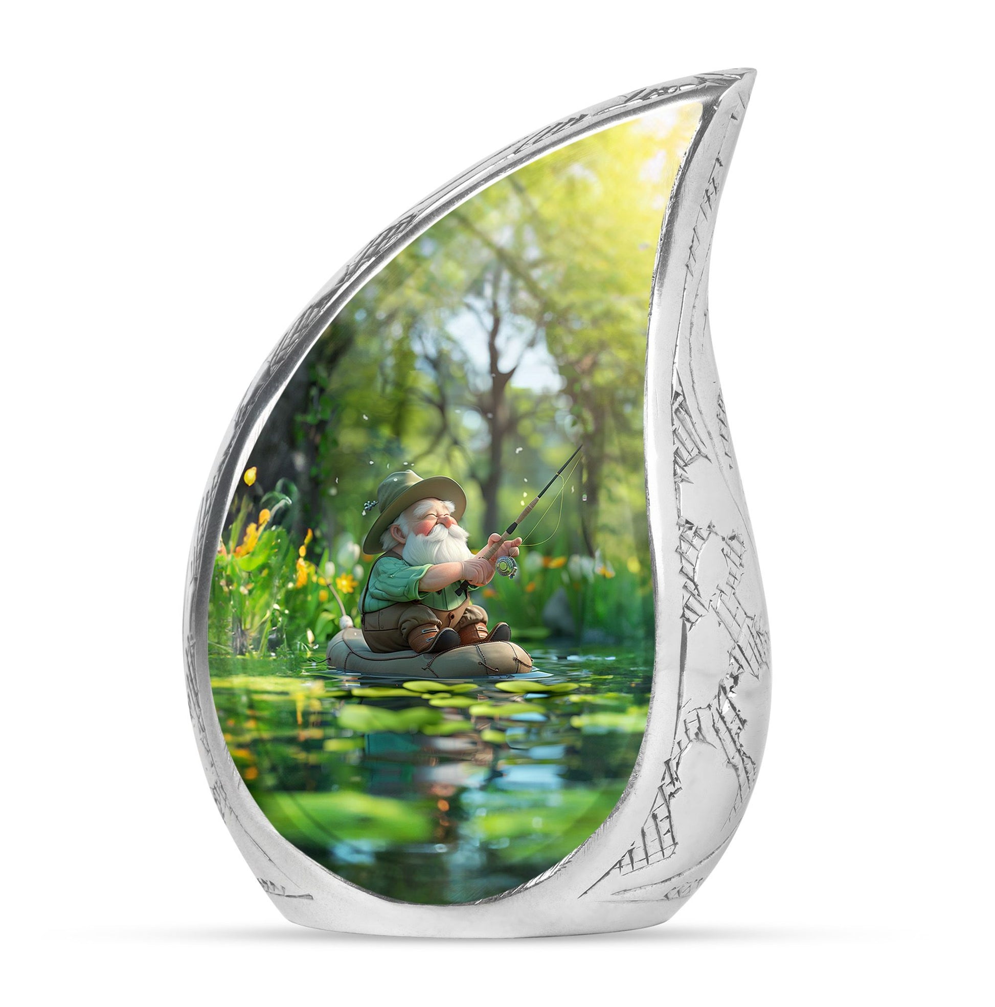 Fishing Theme Large Urn 10 Inch