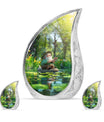 Fishing Theme Large Urn With 2 Keepsake Urn