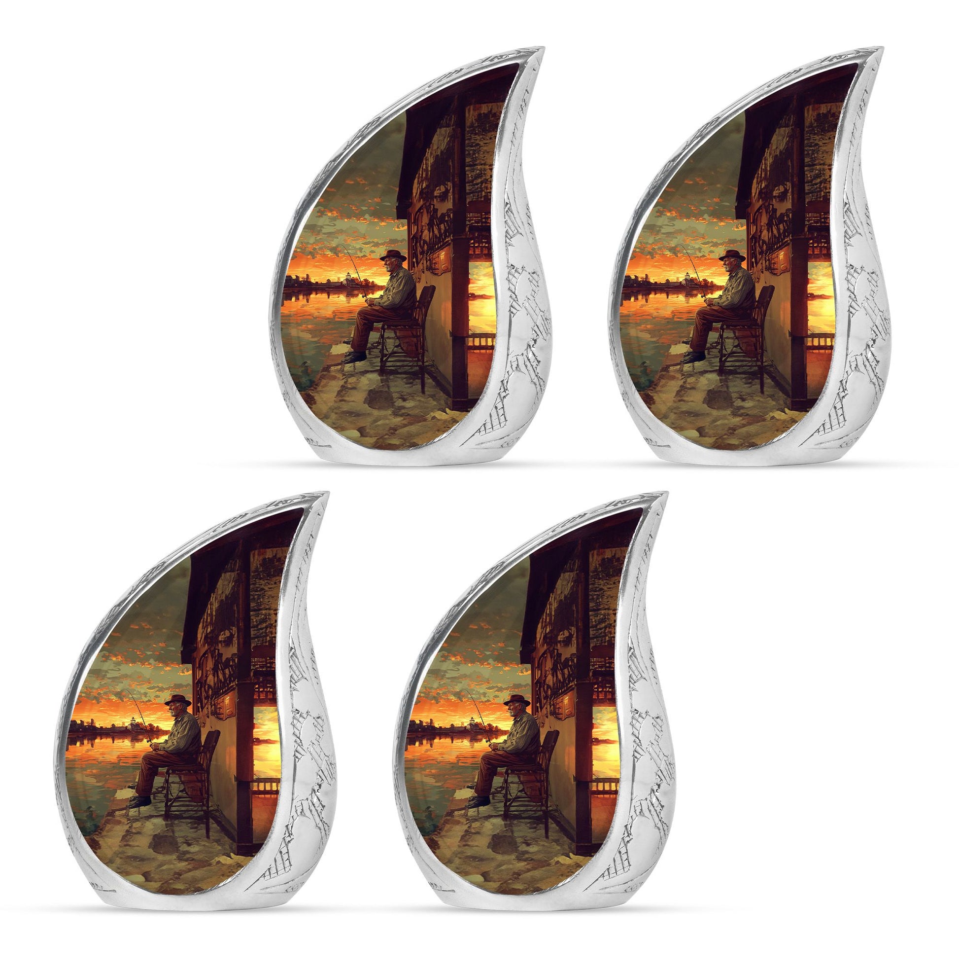 Fishing Theme 3 Inch Keepsake Pack of 4