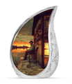 Fishing Theme Large Urn 10 Inch