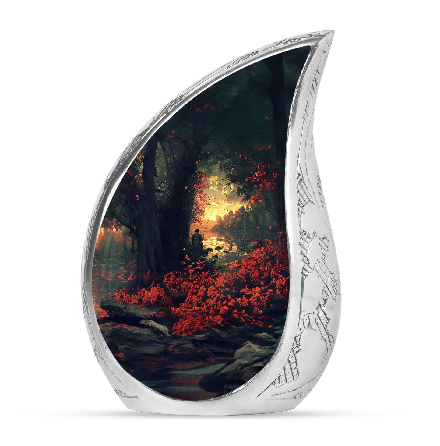 Fishing Theme Large Urn 10 Inch