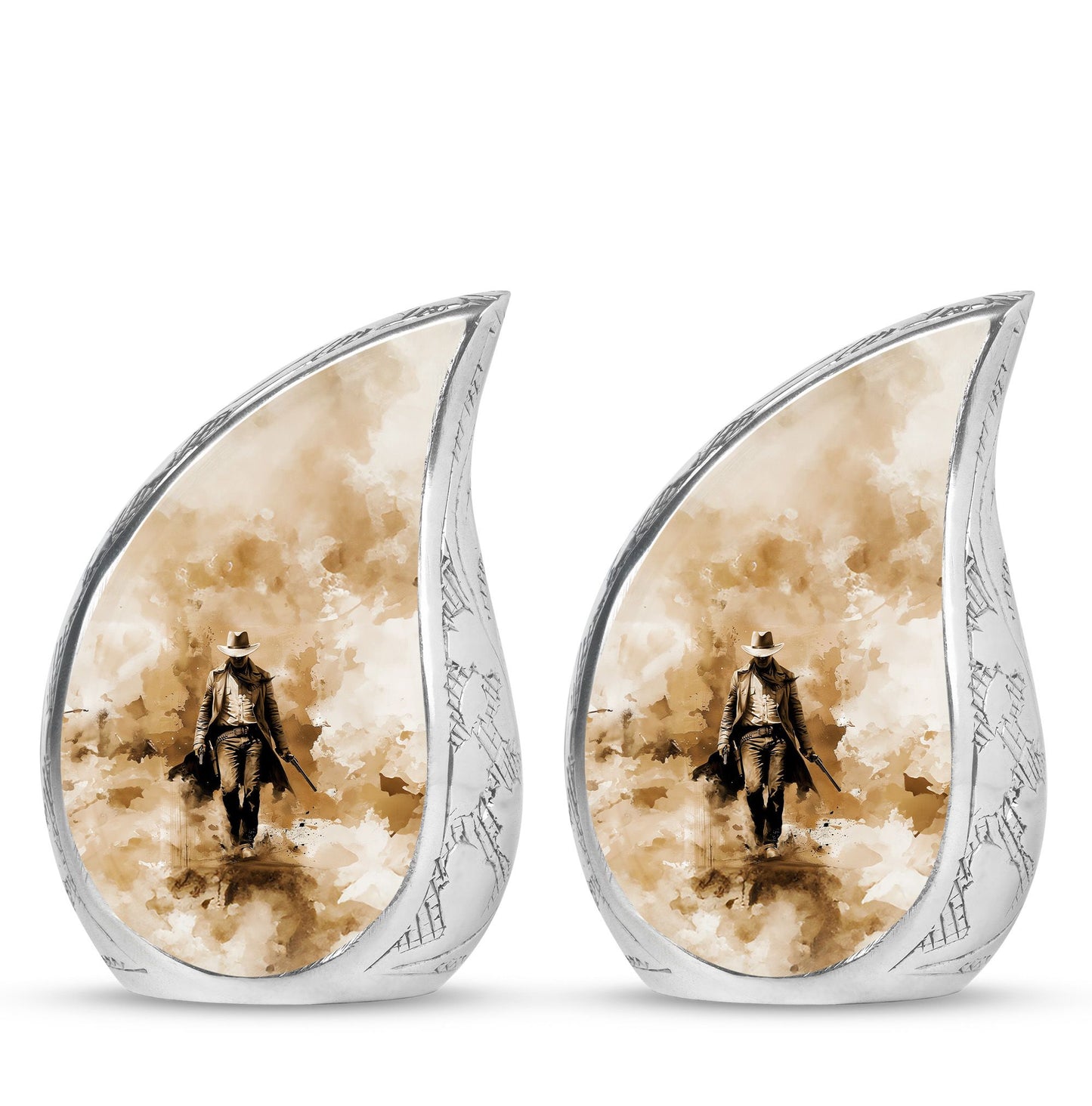 Cowboy Theme 3 Inch Keepsake Pack of 2