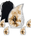 Cowboy Theme Large Urn With 4 Keepsake Urn