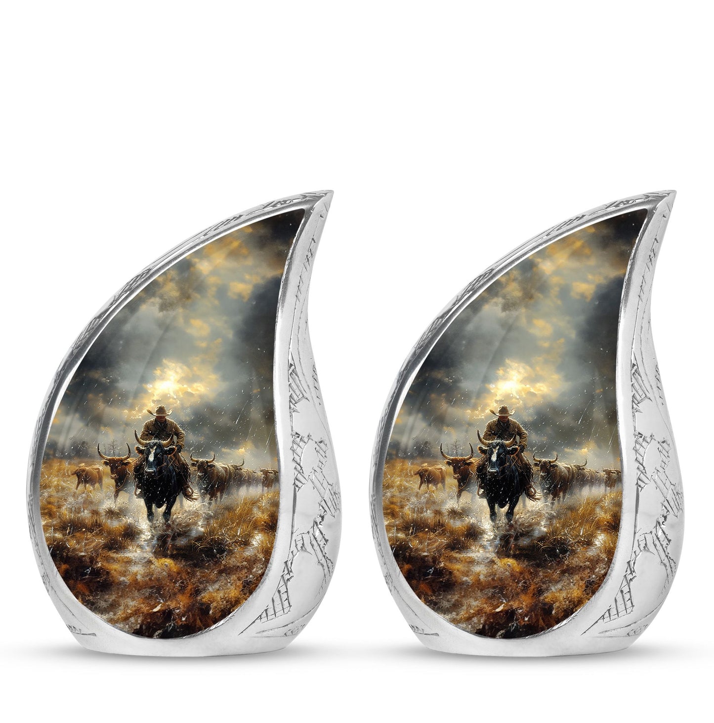 Cowboy Theme 3 Inch Keepsake Pack of 2