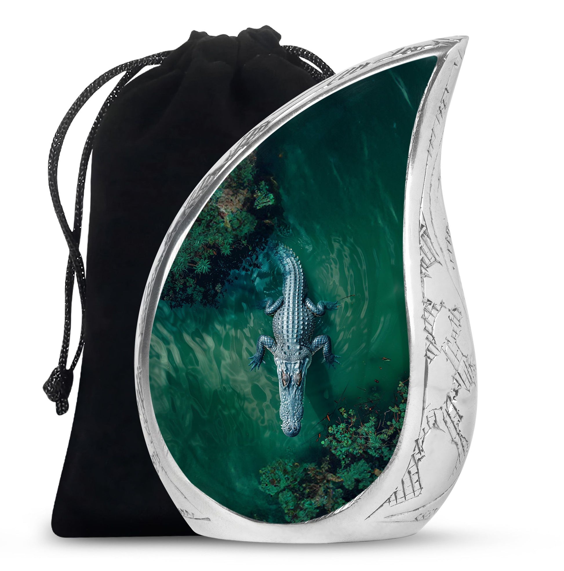 Alligator Theme Large Urn 10 Inch