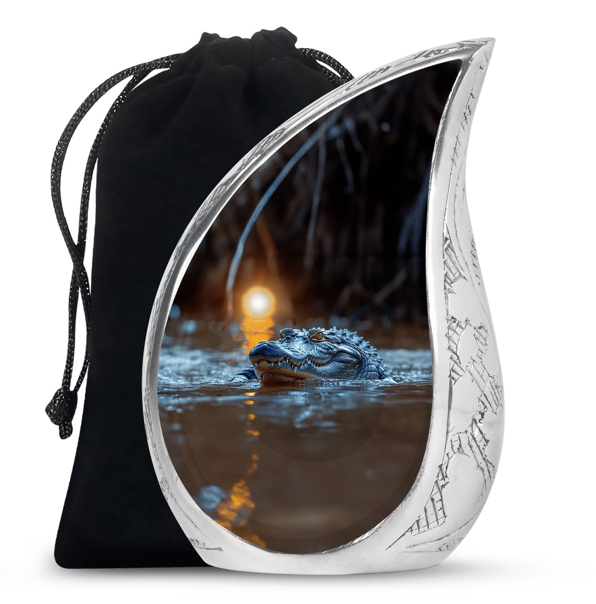 Alligator Theme Large Urn 10 Inch