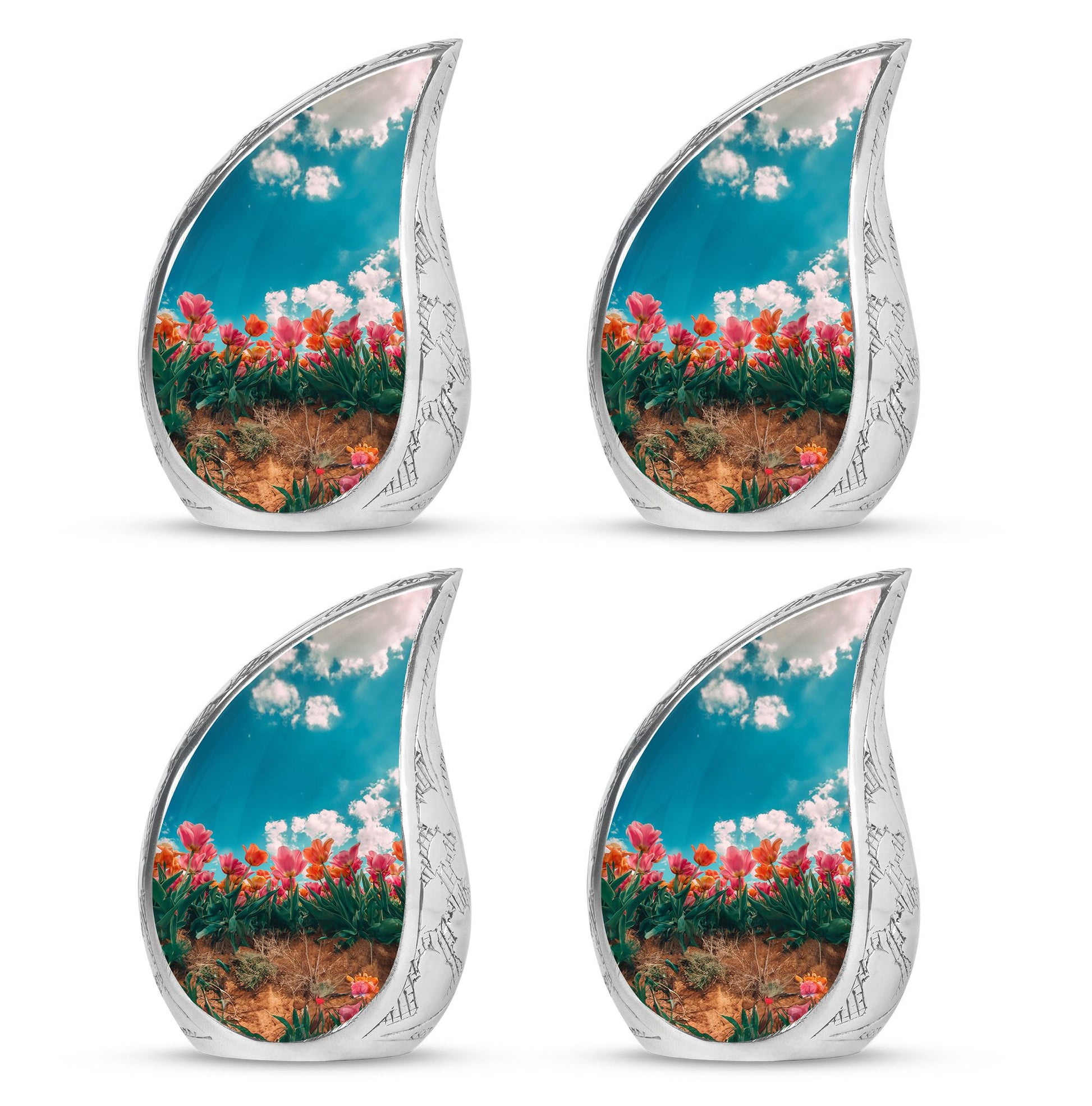 Tulip Theme 3 Inch Keepsake Pack of 4