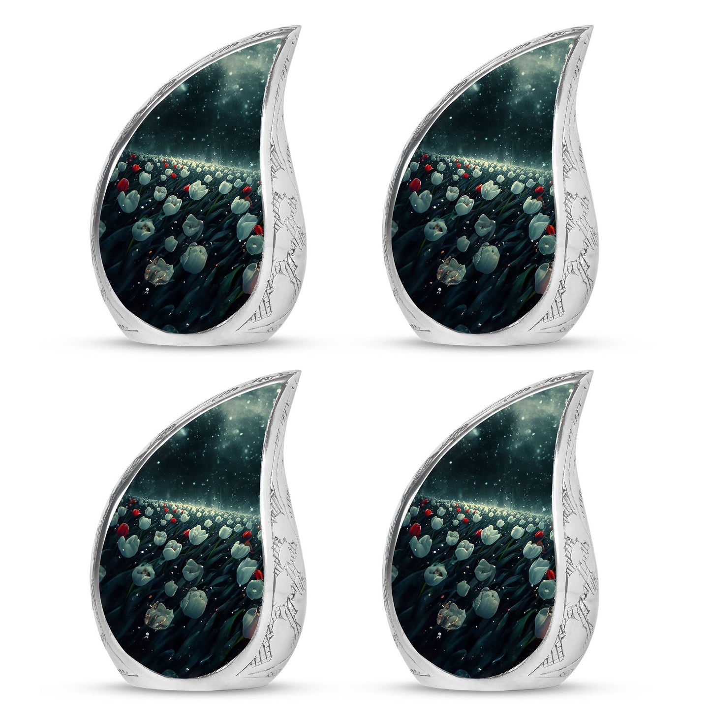 Tulip Theme 3 Inch Keepsake Pack of 4