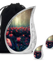 Tulip Theme Large Urn With 2 Keepsake Urn