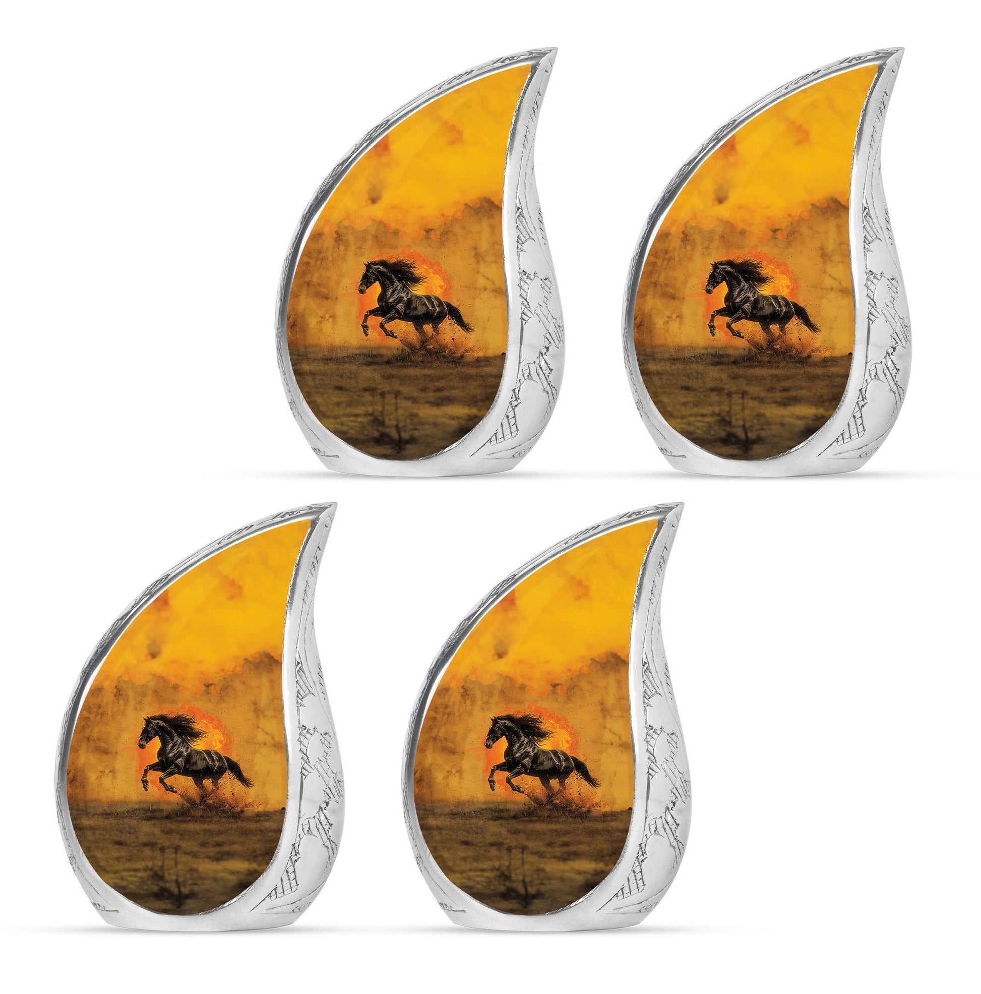 Horse Theme 3 Inch Keepsake Pack of 4
