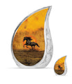 Horse Theme Large Urn With 1 Keepsake Urn