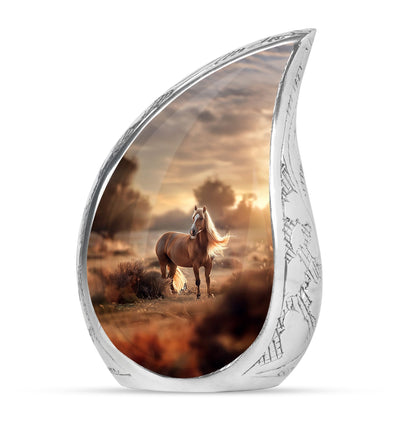 Horse Theme Large Urn 10 Inch