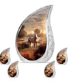 Horse Theme Large Urn With 4 Keepsake Urn