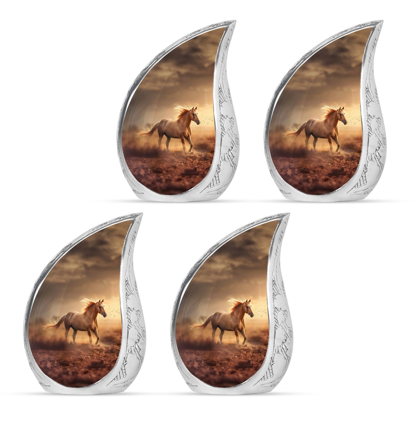 Horse Theme 3 Inch Keepsake Pack of 4