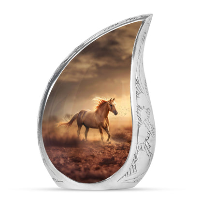Horse Theme Large Urn 10 Inch