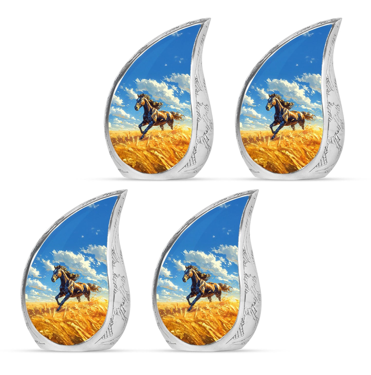 Horse Theme 3 Inch Keepsake Pack of 4
