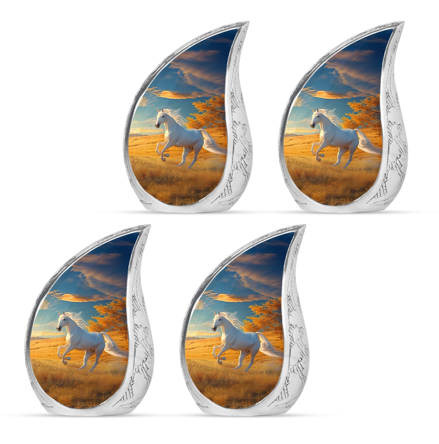 Horse Theme 3 Inch Keepsake Pack of 4
