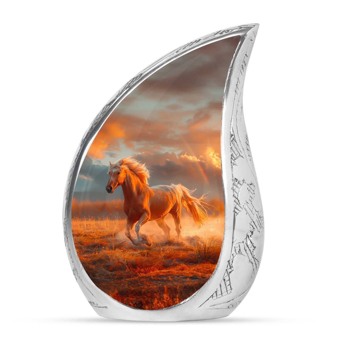 Horse Theme Large Urn 10 Inch