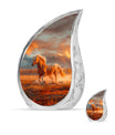 Horse Theme Large Urn With 1 Keepsake Urn
