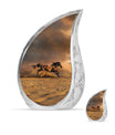 Horse Theme Large Urn With 1 Keepsake Urn