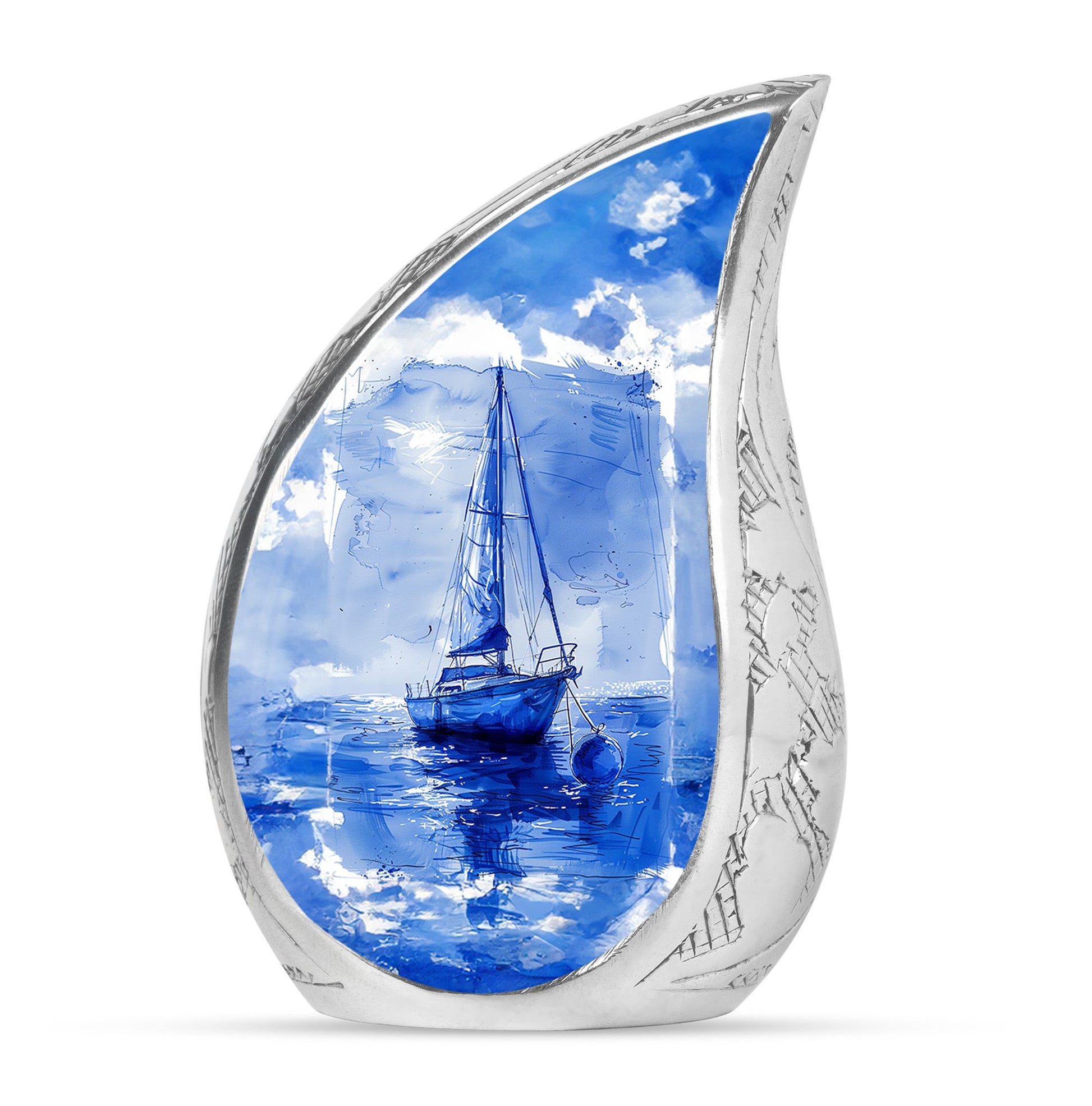 Fishing Theme Large Urn 10 Inch