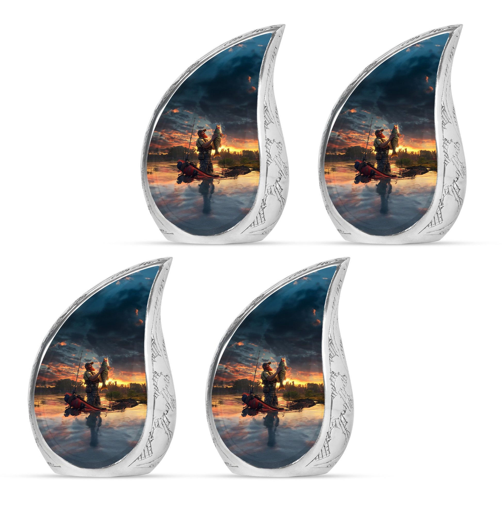 Fishing Theme 3 Inch Keepsake Pack of 4