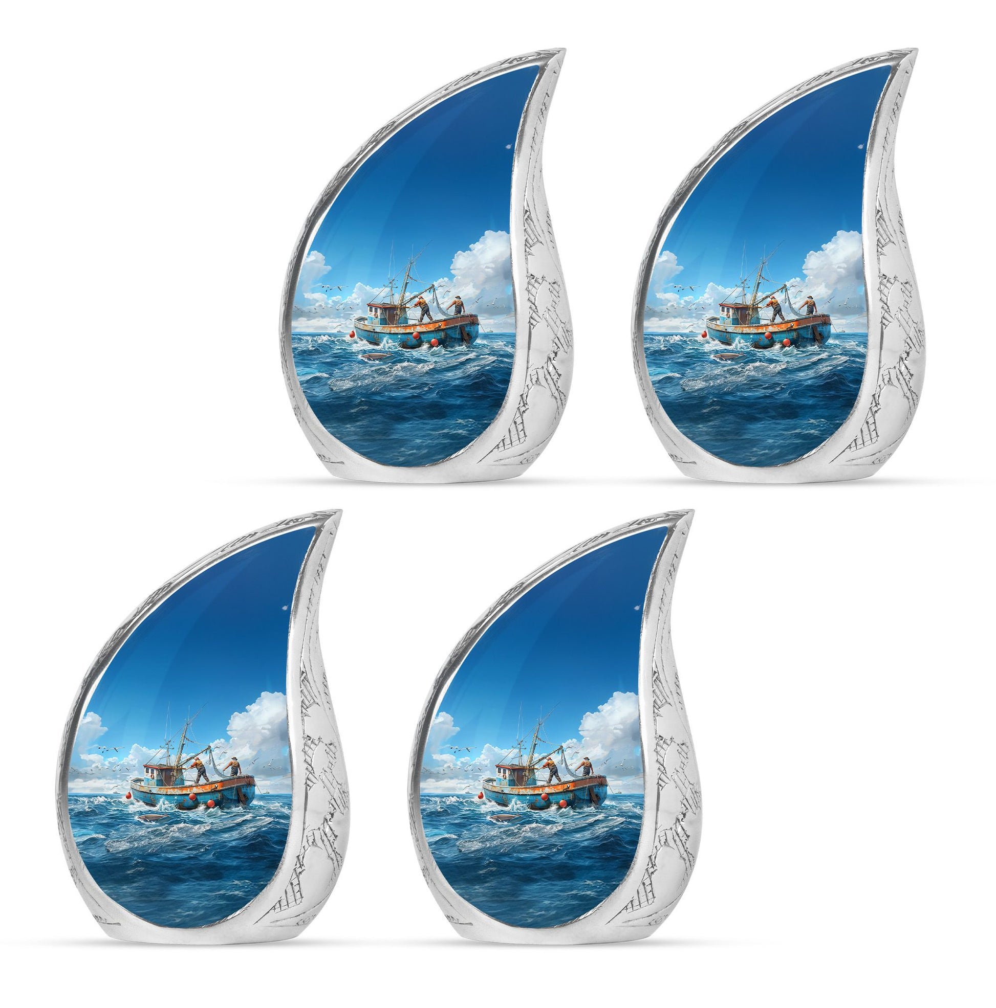 Fishing Theme 3 Inch Keepsake Pack of 4