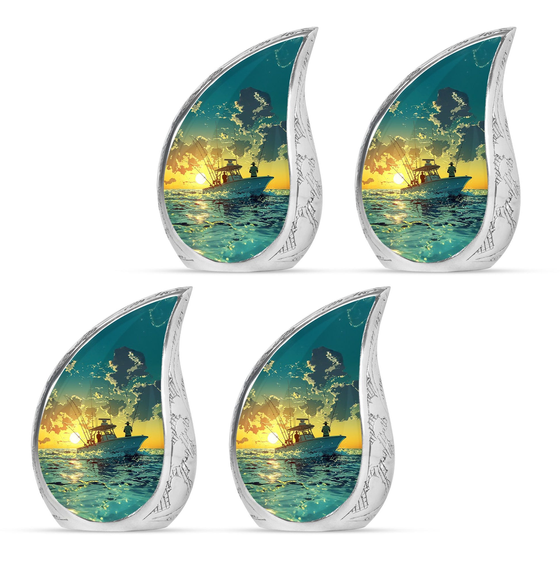 Fishing Theme 3 Inch Keepsake Pack of 4