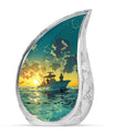 Fishing Theme Large Urn 10 Inch