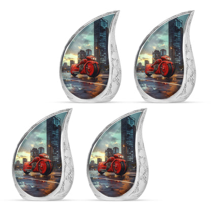 Motorcycle Theme 3 Inch Keepsake Pack of 4