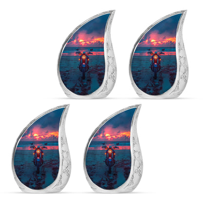 Motorcycle Theme 3 Inch Keepsake Pack of 4
