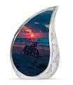 Motorcycle Theme Large Urn 10 Inch