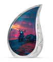 Motorcycle Theme Large Urn 10 Inch