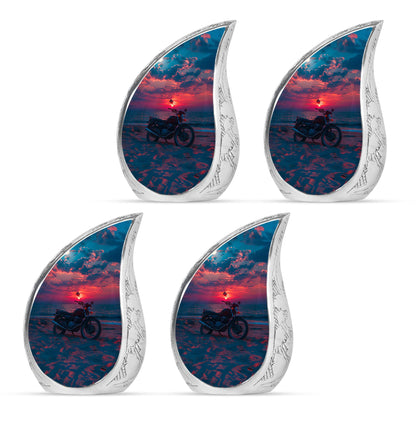 Motorcycle Theme 3 Inch Keepsake Pack of 4