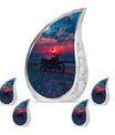 Motorcycle Theme Large Urn With 4 Keepsake Urn