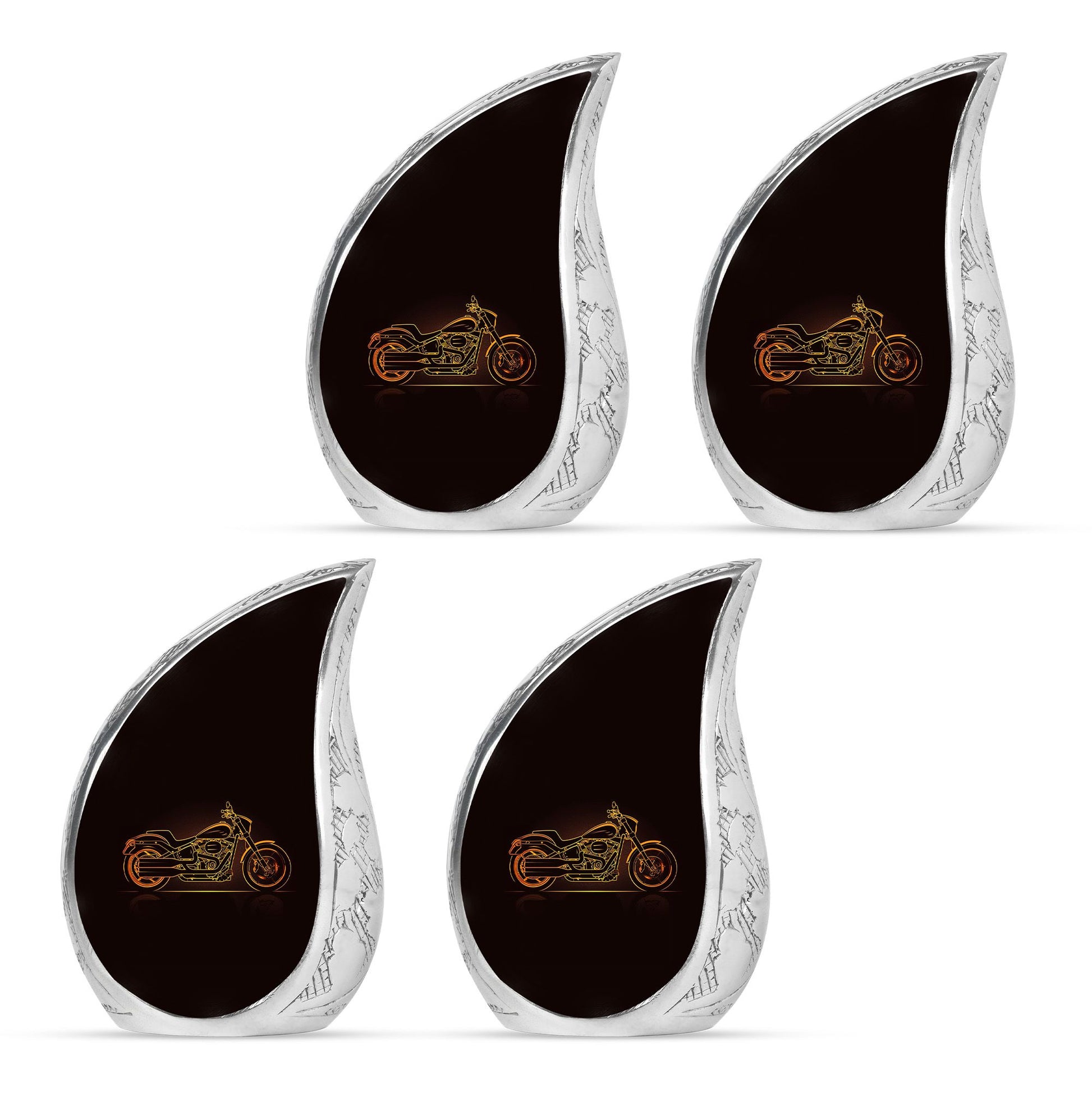 Motorcycle Theme 3 Inch Keepsake Pack of 4
