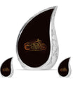 Motorcycle Theme Large Urn With 2 Keepsake Urn