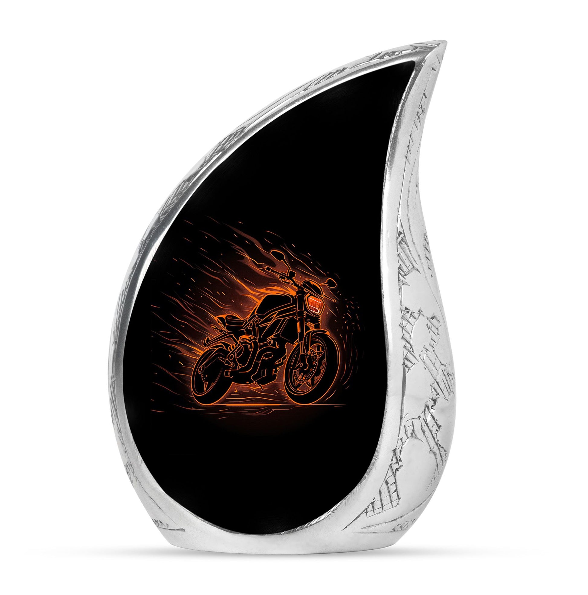 Motorcycle Theme Large Urn 10 Inch