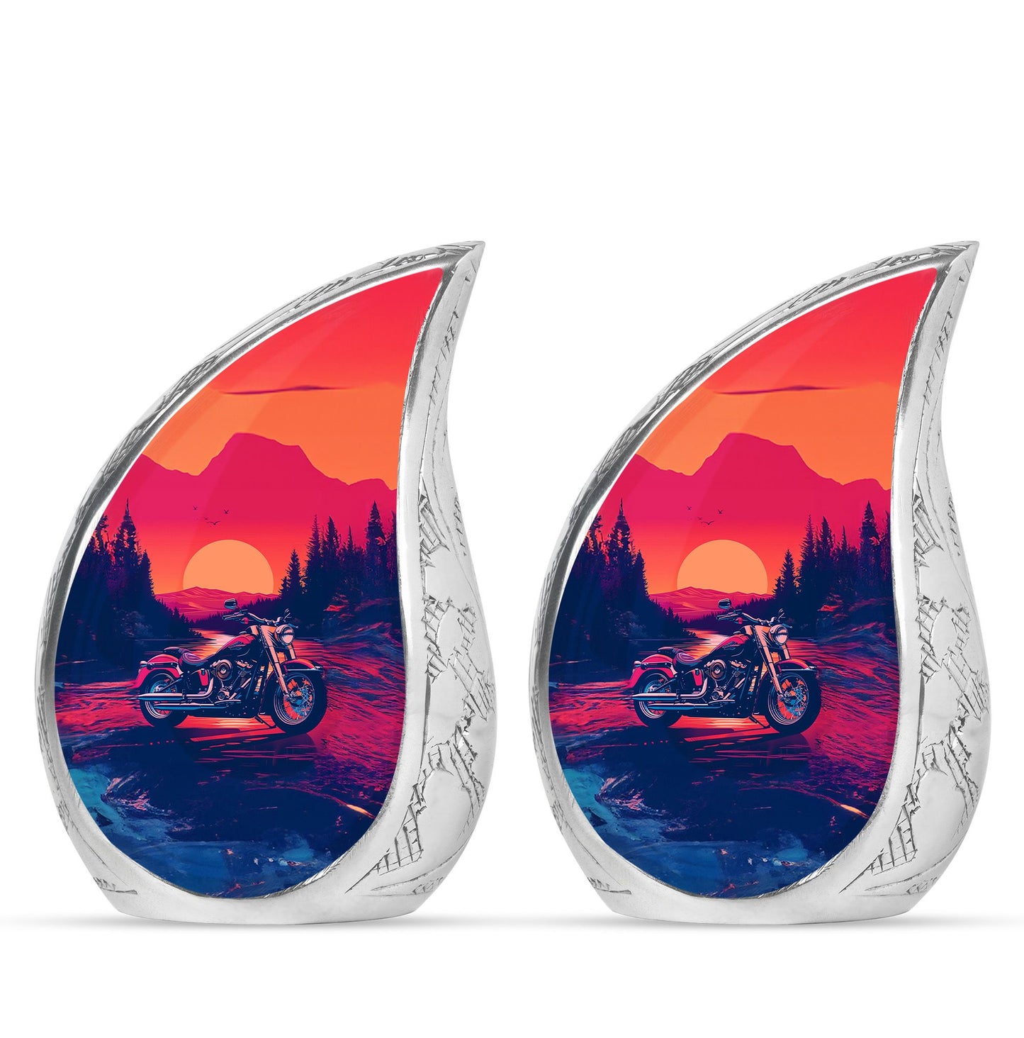 Motorcycle Theme 3 Inch Keepsake Pack of 2