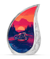 Motorcycle Theme Large Urn 10 Inch