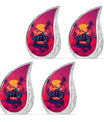 Motorcycle Theme 3 Inch Keepsake Pack of 4