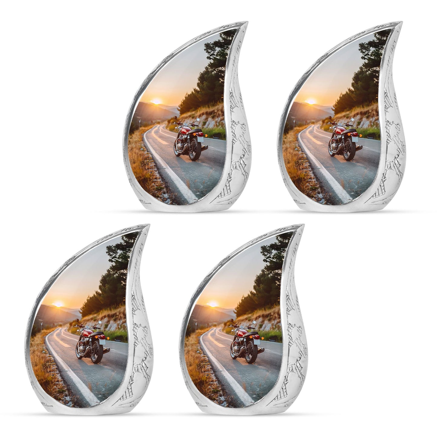 Motorcycle Theme 3 Inch Keepsake Pack of 4