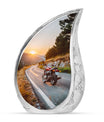 Motorcycle Theme Large Urn 10 Inch